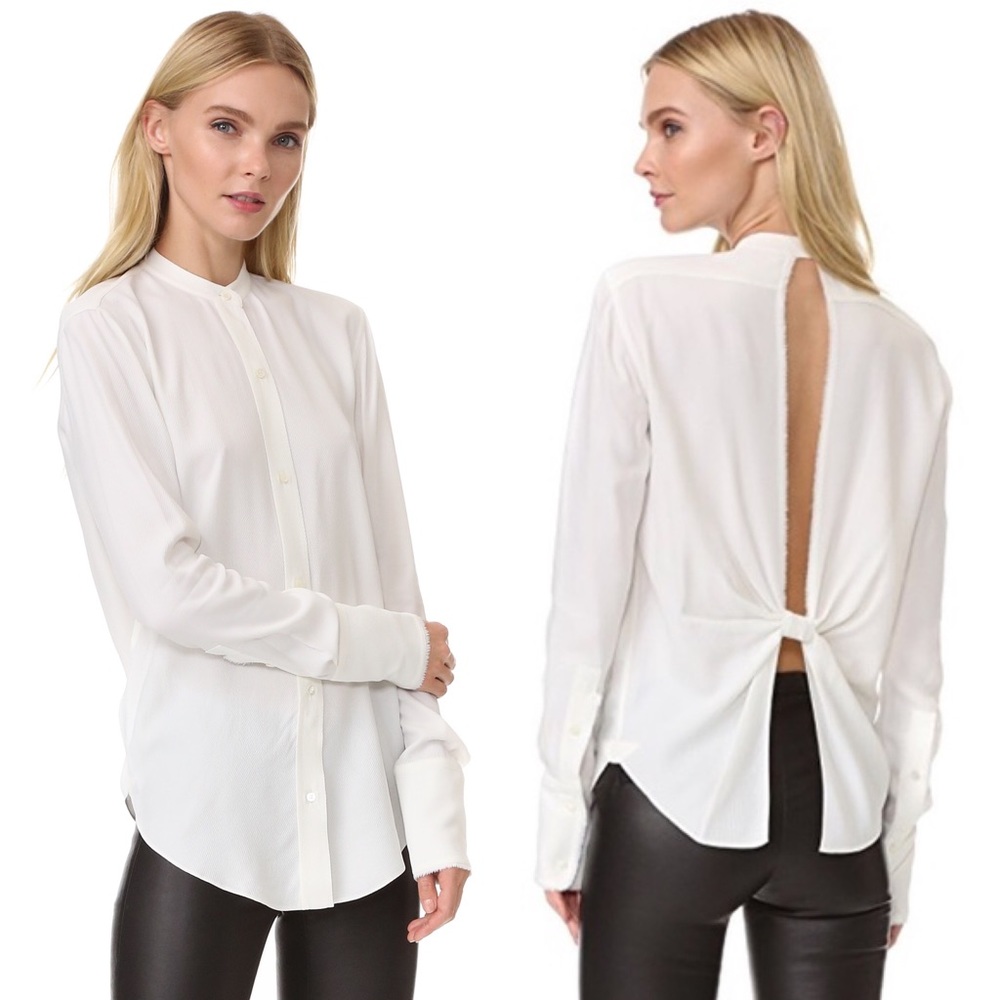 Helmet Lang Tie Back Top